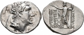 KINGS OF BITHYNIA. Nikomedes IV Philopator, 94-74 BC. Tetradrachm (Silver, 36 mm, 15.00 g, 12 h), Nikomedia, CY 208 = 91/0. Diademed head of Nikomedes...