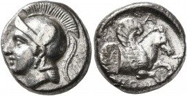 MYSIA. Adramytion. Orontes, satrap of Mysia, circa 357-352 BC. Tetrobol (Silver, 13 mm, 2.71 g, 4 h). Head of Athena to left, wearing crested Attic he...