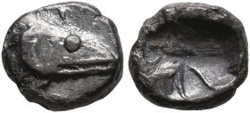 MYSIA. Kyzikos. Circa 550-500 BC. Obol (Silver, 8 mm, 0.57 g). Head of a tunny right. Rev. Rough incuse square. Naumann 40 (2016), 176. Von Fritze II ...