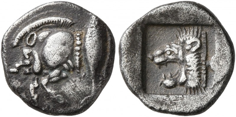 MYSIA. Kyzikos. Circa 450-400 BC. Trihemiobol (Silver, 11 mm, 1.18 g, 9 h). Fore...