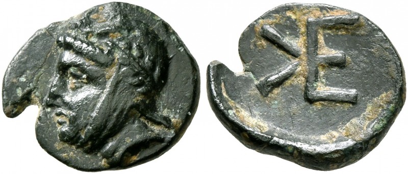 TROAS. Kebren. Circa 412-399 BC. Chalkous (Bronze, 10 mm, 0.56 g, 5 h). Head of ...