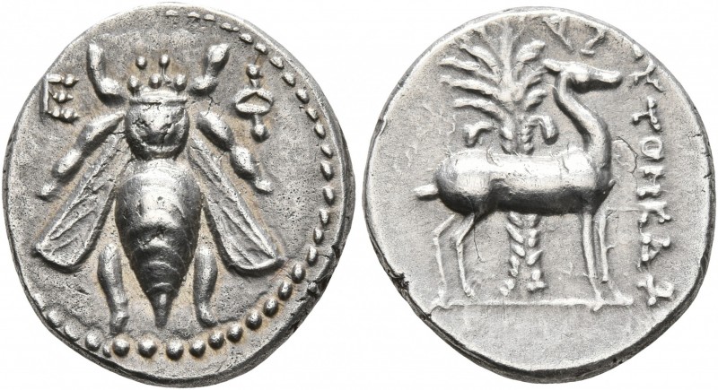 IONIA. Ephesos. Circa 202-150 BC. Drachm (Silver, 18 mm, 4.10 g, 12 h), Automedo...