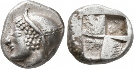 IONIA. Phokaia. Circa 521-478 BC. Diobol (Silver, 9 mm, 1.25 g). Head of a nymph to left, wearing sakkos adorned with a central band and circular earr...