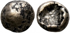 IONIA. Uncertain. Circa 650-600 BC. 1/24 Stater (Subaeratus, 5 mm, 0.48 g), a contemporary plated imitation. Plain globular surface. Rev. Incuse punch...