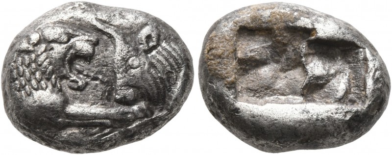 KINGS OF LYDIA. Kroisos, circa 560-546 BC. 1/3 Stater (Silver, 13 mm, 3.47 g), S...