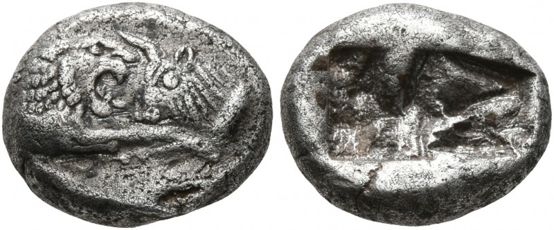 KINGS OF LYDIA. Kroisos, circa 560-546 BC. 1/6 Stater (Silver, 11 mm, 1.74 g), S...