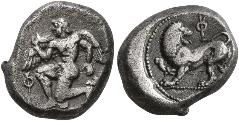 CARIA. Uncertain. Circa 500-450 BC. Hemidrachm (Silver, 12 mm, 2.88 g, 9 h). Win...