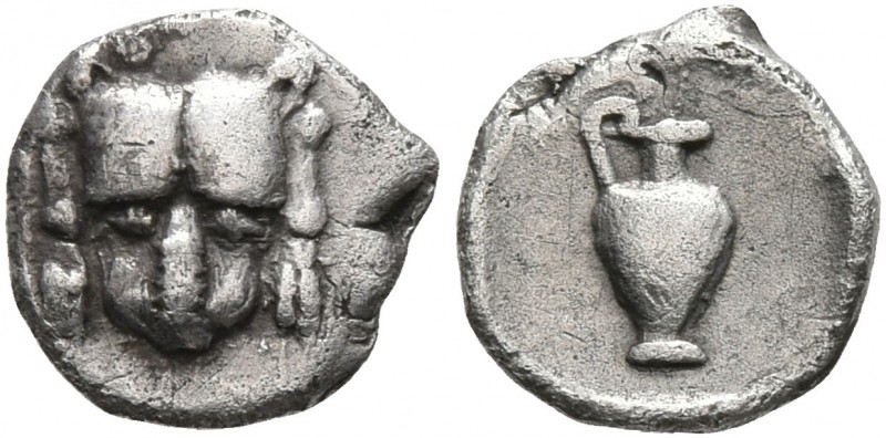 CARIA. Uncertain. Circa 450-400 BC. Tetartemorion (Silver, 7 mm, 0.28 g, 9 h). F...