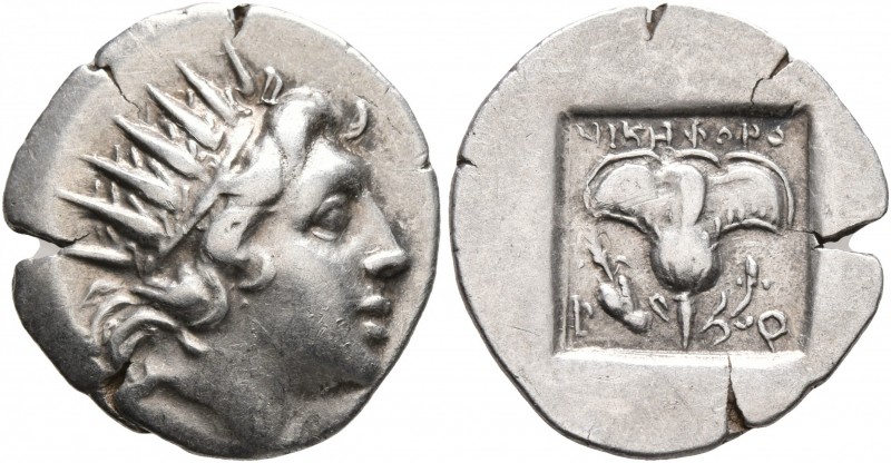 ISLANDS OFF CARIA, Rhodos. Rhodes. Circa 88-84 BC. Drachm (Silver, 17 mm, 2.46 g...