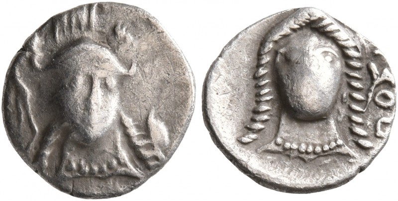 CILICIA. Poseidion. 4th century BC. Obol (Silver, 10 mm, 0.76 g, 9 h). Draped bu...