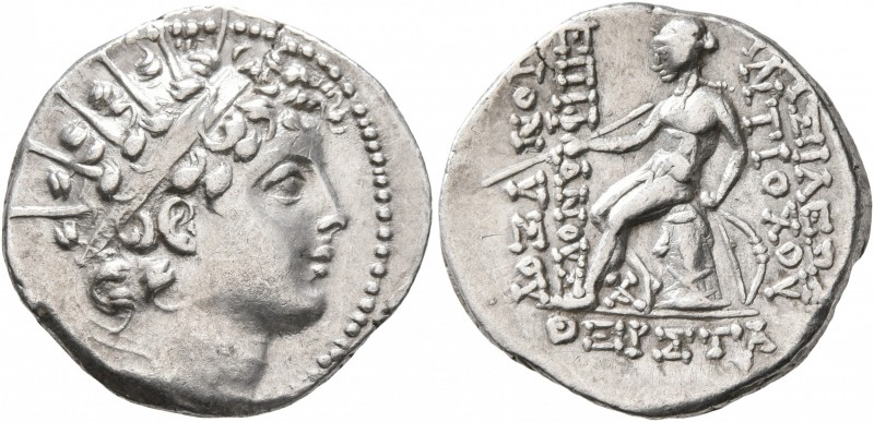 SELEUKID KINGS OF SYRIA. Antiochos VI Dionysos, 144-142 BC. Drachm (Silver, 27 m...