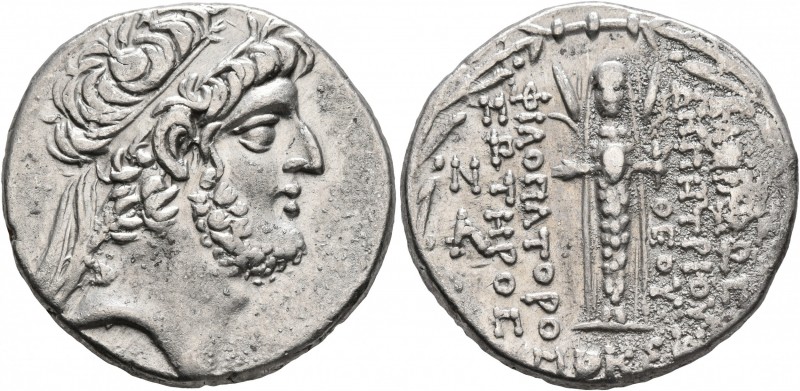 SELEUKID KINGS OF SYRIA. Demetrios III Eukairos, 97/6-88/7 BC. Tetradrachm (Silv...