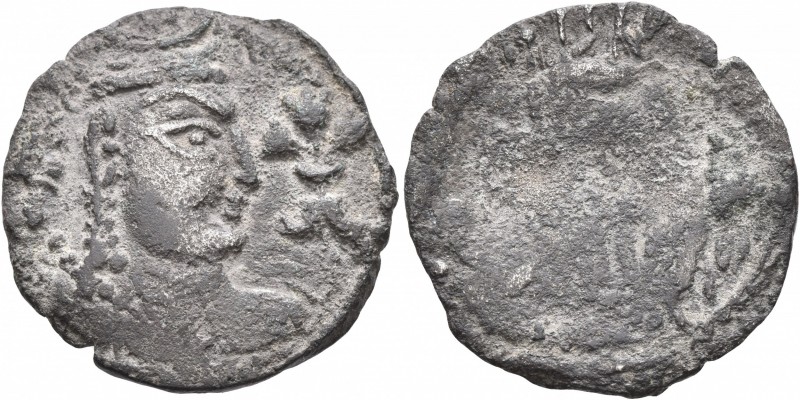 HUNNIC TRIBES, Alchon Huns. Zabokho, circa 450-500. Drachm (Silver, 23 mm, 3.28 ...