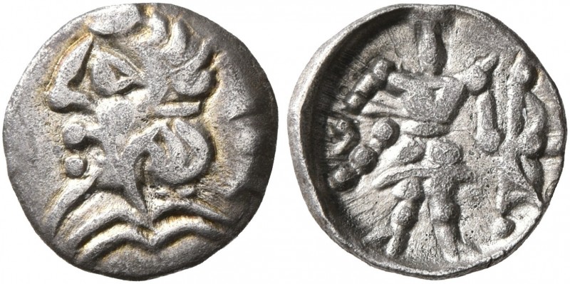 LOCAL ISSUES, Sogdiana. Hemiobol (Silver, 9 mm, 0.32 g, 1 h), tribal rulers of s...