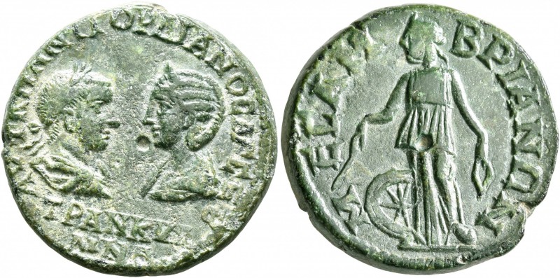 THRACE. Mesembria. Gordian III, with Tranquillina, 238-244. Tetrassarion (Bronze...