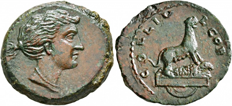 CORINTHIA. Corinth. Pseudo-autonomous issue. 'As' (Bronze, 23 mm, 7.23 g, 1 h), ...