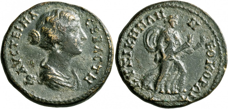 MYSIA. Cyzicus. Faustina Junior, Augusta, 147-175. Tetrassarion (Orichalcum, 26 ...