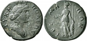 MYSIA. Germe. Pseudo-autonomous issue. Assarion (Bronze, 21 mm, 5.32 g, 6 h), time of the Antonines, 138-192. TYXH ΠΟΛЄΩC Turreted and draped bust of ...