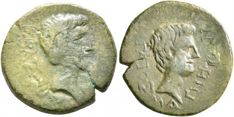 IONIA. Magnesia ad Maeandrum. Augustus, with Caius Caesar, 27 BC-AD 14. Assarion...