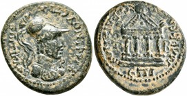 LYDIA. Sardis. Pseudo-autonomous issue. Assarion (Bronze, 21 mm, 4.95 g, 8 h), Marcellus, proconsul for the second time, and Ti. Klau. Phileinos, stra...