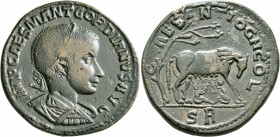 PISIDIA. Antiochia. Gordian III, 238-244. 'Sestertius' (Orichalcum, 34 mm, 22.18 g, 7 h). IMP CAES M ANT GORDIANVS AVG Laureate, draped and cuirassed ...