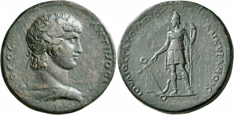 GALATIA. Ancyra. Antinoüs, died 130. Medallion (Orichalcum, 33 mm, 25.96 g, 7 h)...