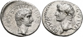 CAPPADOCIA. Caesaraea-Eusebia. Germanicus, with Divus Augustus, Caesar, 15 BC-AD 19. Drachm (Silver, 19 mm, 3.76 g, 11 h), circa 32-34. [GERMANI]CVS C...