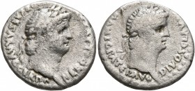 CAPPADOCIA. Caesaraea-Eusebia. Nero, with Divus Claudius, 54-68. Drachm (Silver, 17 mm, 3.30 g, 11 h). NERO CLAVD DIVI CLAVD F CAESAR AVG GERMA Laurea...