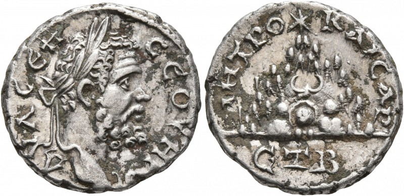 CAPPADOCIA. Caesaraea-Eusebia. Septimius Severus, 193-211. Drachm (Silver, 17 mm...