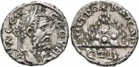CAPPADOCIA. Caesaraea-Eusebia. Septimius Severus, 193-211. Drachm (Silver, 17 mm, 3.41 g, 11 h), RY 2 = 193/4. AY Λ CЄΠ CЄOYHPOC Laureate head of Sept...