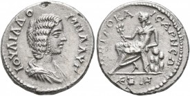 CAPPADOCIA. Caesaraea-Eusebia. Julia Domna, Augusta, 193-217. Drachm (Silver, 18 mm, 3.00 g, 12 h), RY 18 of Septimius Severus = 209/10. IOYΛIA ΔOMNA ...