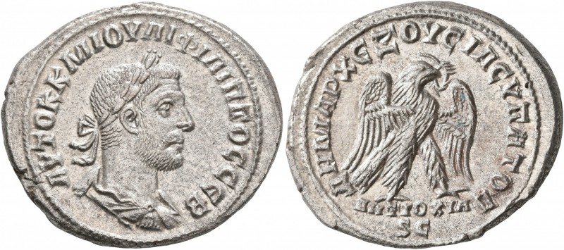 SYRIA, Seleucis and Pieria. Antioch. Philip I, 244-249. Tetradrachm (Billon, 28 ...