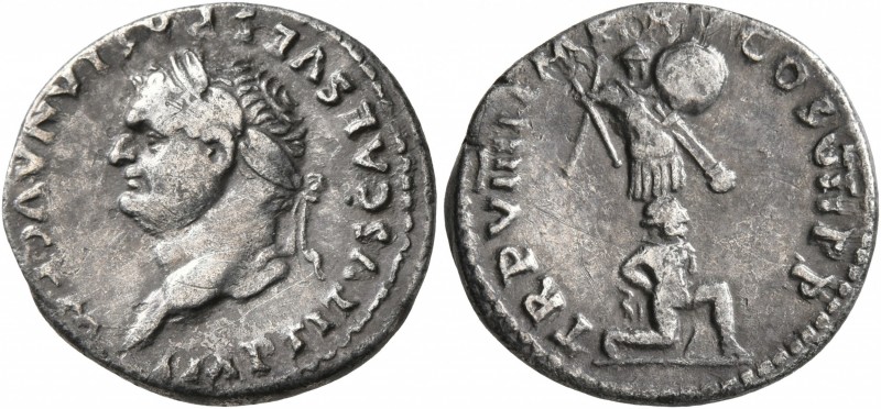 Titus, 79-81. Denarius (Silver, 18 mm, 3.10 g, 6 h), Rome, after 1st of July 79....