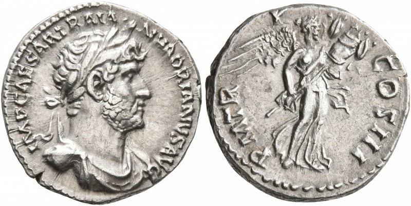 Hadrian, 117-138. Denarius (Silver, 17 mm, 3.29 g, 7 h), Rome, circa late 120-12...