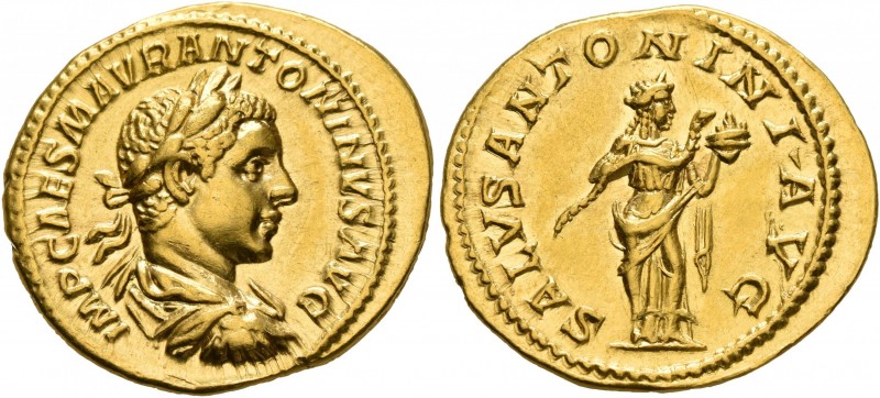 Elagabalus, 218-222. Aureus (Gold, 21 mm, 6.41 g, 7 h), Rome, 218-219. IMP CAES ...