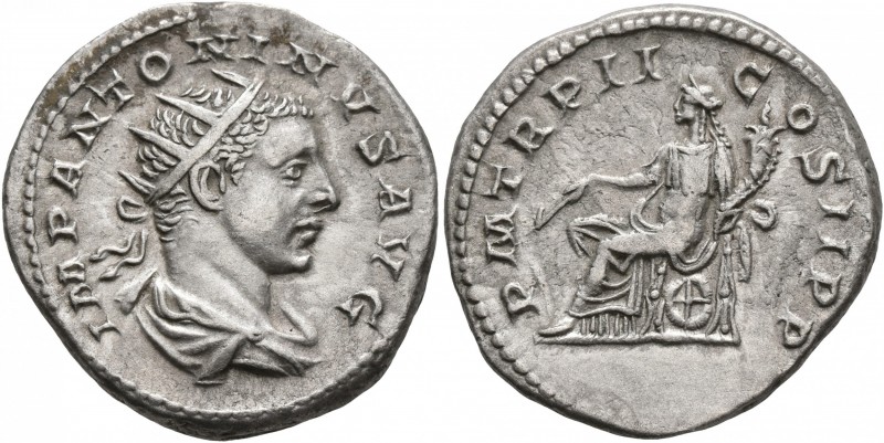 Elagabalus, 218-222. Antoninianus (Silver, 21 mm, 5.10 g, 12 h), Rome, 219. IMP ...