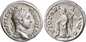 Severus Alexander, 222-235. Denarius (Silver, 19 mm, 3.19 g, 1 h), Rome, 231. IMP ALEXANDER PIVS AVG Laureate head of Severus Alexander to right. Rev....