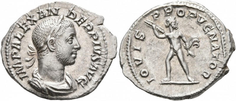 Severus Alexander, 222-235. Denarius (Silver, 21 mm, 3.00 g, 7 h), Rome, 232. IM...