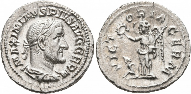 Maximinus I, 235-238. Denarius (Silver, 20 mm, 3.00 g, 5 h), Rome, 236-237. MAXI...