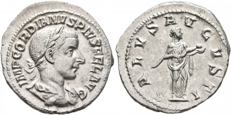 Gordian III, 238-244. Denarius (Silver, 21 mm, 2.91 g, 12 h), Rome, summer 241. ...