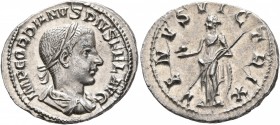 Gordian III, 238-244. Denarius (Silver, 20 mm, 3.00 g, 1 h), Rome, Summer 241. MP GORDIANVS PIVS FEL AVG Laureate, draped and cuirassed bust of Gordia...