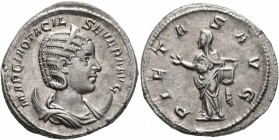 Otacilia Severa, Augusta, 244-249. Antoninianus (Silver, 23 mm, 5.53 g, 1 h), Rome, 244-246. MARCIA OTACIL SEVERA AVG Diademed and draped bust of Otac...