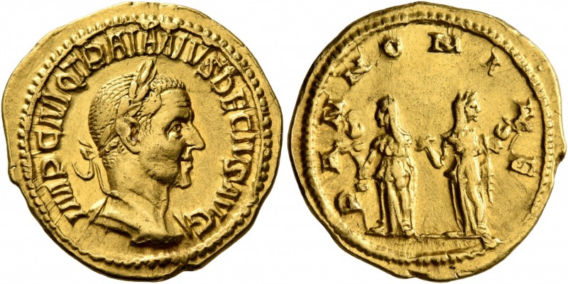 Trajan Decius, 249-251. Aureus (Gold, 20 mm, 4.96 g, 12 h), Rome. IMP C M Q TRAI...