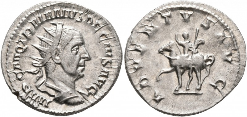 Trajan Decius, 249-251. Antoninianus (Silver, 23 mm, 4.13 g, 7 h), Rome. IMP C M...