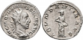 Trajan Decius, 249-251. Antoninianus (Silver, 22 mm, 4.11 g, 7 h), Rome. IMP C M Q TRAIANVS DECIVS AVG Radiate and cuirassed bust of Trajan Decius to ...