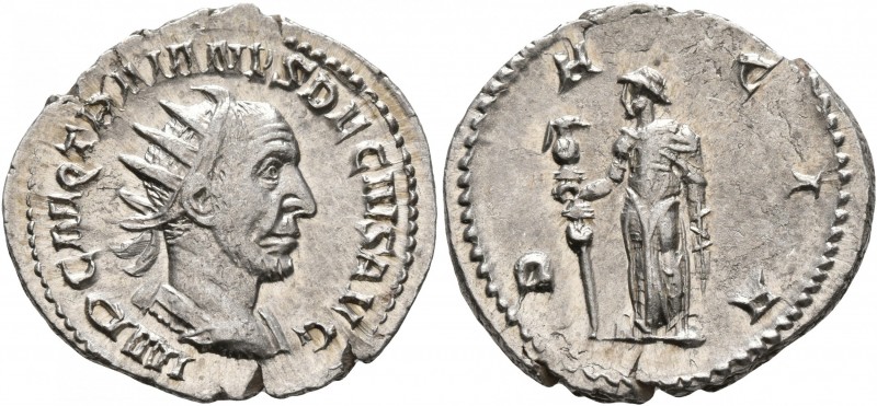 Trajan Decius, 249-251. Antoninianus (Silver, 22 mm, 3.41 g, 1 h), Rome. IMP C M...
