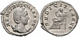 Herennia Etruscilla, Augusta, 249-251. Antoninianus (Silver, 22 mm, 3.95 g, 7 h), Rome. HER ETRVSCILLA AVG Diademed and draped bust of Herennia Etrusc...