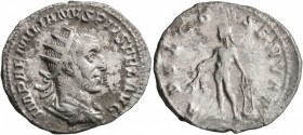 Aemilian, 253. Antoninianus (Silver, 22 mm, 2.85 g, 7 h), Rome. IMP AEMILIANVS PIVS FEL AVG Radiate, draped and cuirassed bust of Aemilian to right, s...