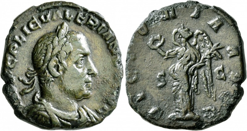 Valerian I, 253-260. Sestertius (Orichalcum, 27 mm, 13.62 g, 12 h), Rome, 253-25...