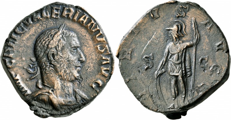 Valerian I, 253-260. Sestertius (Orichalcum, 29 mm, 22.38 g, 12 h), Rome, 253-25...